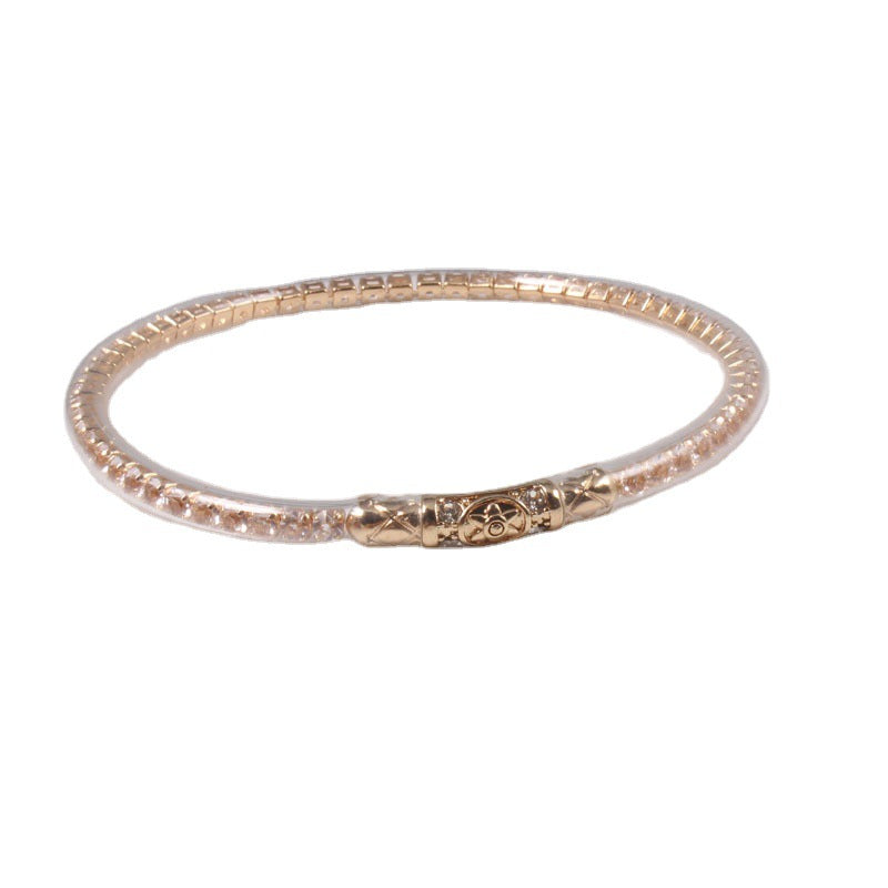 Pulsera de silicona de hexagrama de diamantes de jonces bouddhiste